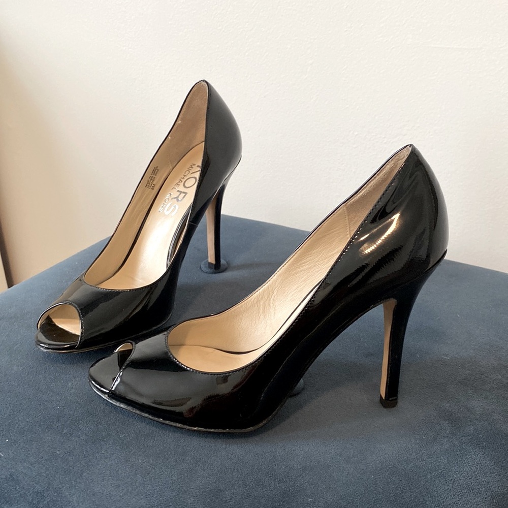 Michael Kors Patent Leather Peeptoe Heels